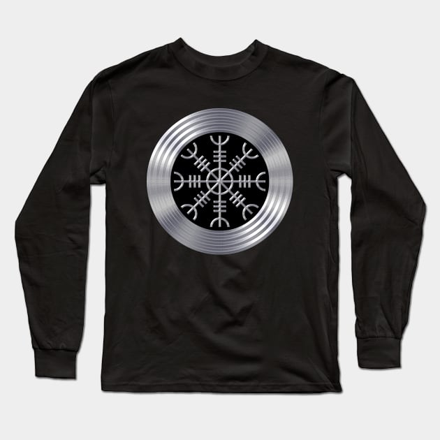 Helm Of Awe Medallion Long Sleeve T-Shirt by Dark Night Designs